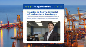 Marcus Voloch, VP de Navegação da Log-In, durante entrevista sobre os efeitos da guerra tarifária na logística brasileira e os desafios da infraestrutura portuária