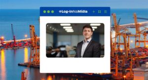 Marcus Voloch em destaque na mídia sobre cabotagem no Brasil com fundo de porto em Santos